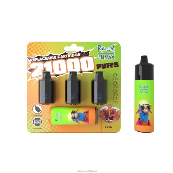 RandM Sunax 21000 vervangbaar vape-apparaat voor luchtstroomregeling 1 st cola - RandM vape 9000 Belgie L0D2B276