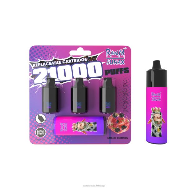 RandM Sunax 21000 vervangbaar vape-apparaat voor luchtstroomregeling 1 st gemixte bessen - tornado vape België L0D2B270