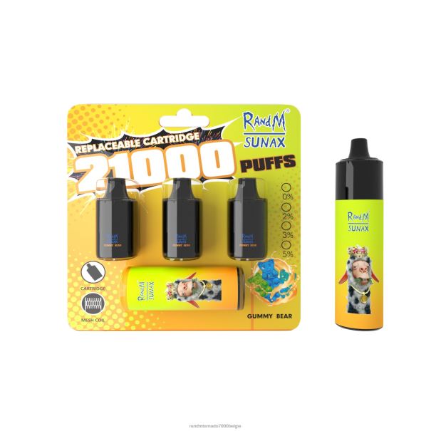 RandM Sunax 21000 vervangbaar vape-apparaat voor luchtstroomregeling 1 st gummybeer - RandM vape België L0D2B268