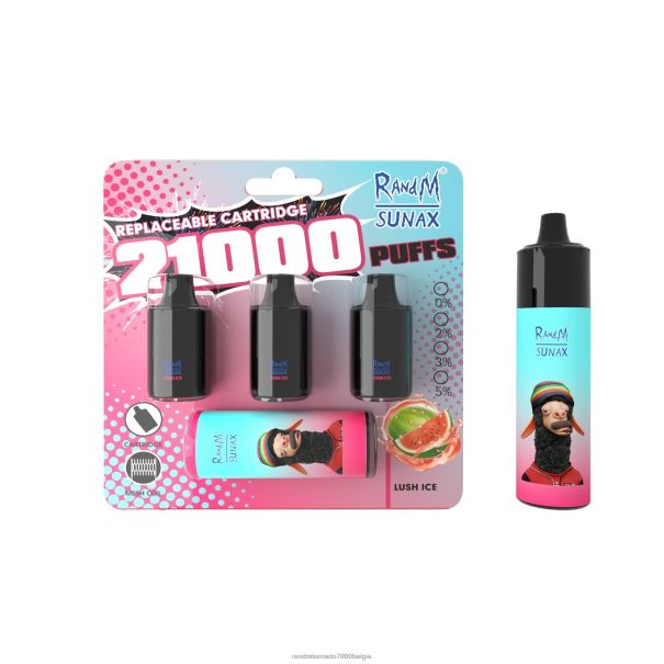 RandM Sunax 21000 vervangbaar vape-apparaat voor luchtstroomregeling 1 st weelderig ijs - RandM vape 9000 Belgie L0D2B266