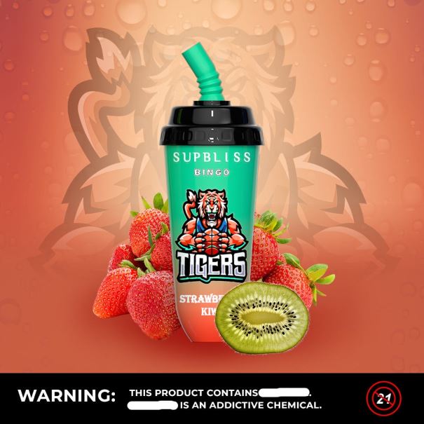 RandM Supbliss Bingo 8000 vape pod-apparaat 1 st aardbei-kiwi - RandM tornado vape smaken L0D2B255