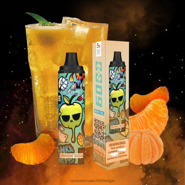 RandM Tornado 6000 luchtstroomregeling vape pod-apparaat 1 st Oranje frisdrank - RandM tornado Belgium L0D2B287
