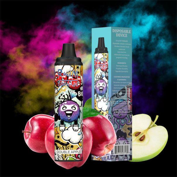 RandM Tornado 6000 luchtstroomregeling vape pod-apparaat 1 st dubbele appel - RandM vape België L0D2B298