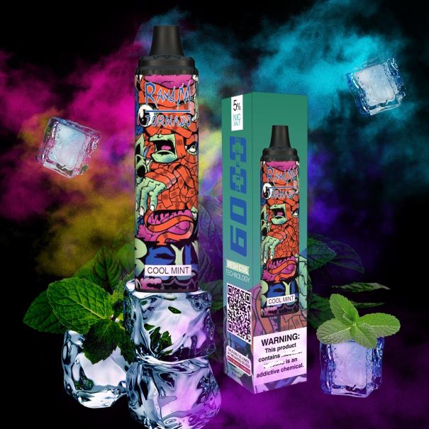 RandM Tornado 6000 luchtstroomregeling vape pod-apparaat 1 st frisse munt - RandM smaken L0D2B282