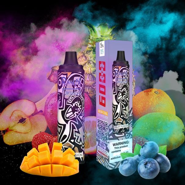 RandM Tornado 6000 luchtstroomregeling vape pod-apparaat 1 st fruitfusie - RandM vape 9000 Belgie L0D2B286