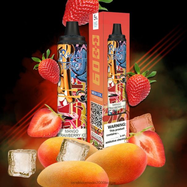 RandM Tornado 6000 luchtstroomregeling vape pod-apparaat 1 st mango-aardbei-ijs - tornado vape kopen L0D2B289