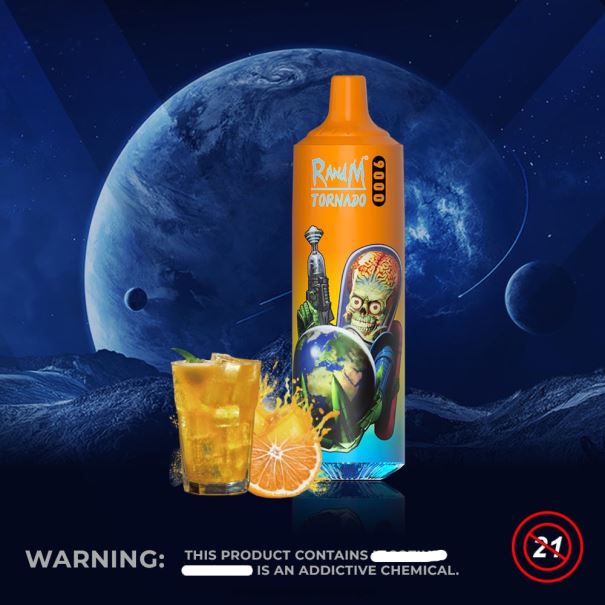 RandM Tornado 9000 vape pod-apparaat 1pc versie 1 Oranje frisdrank - tornado vape kopen L0D2B129