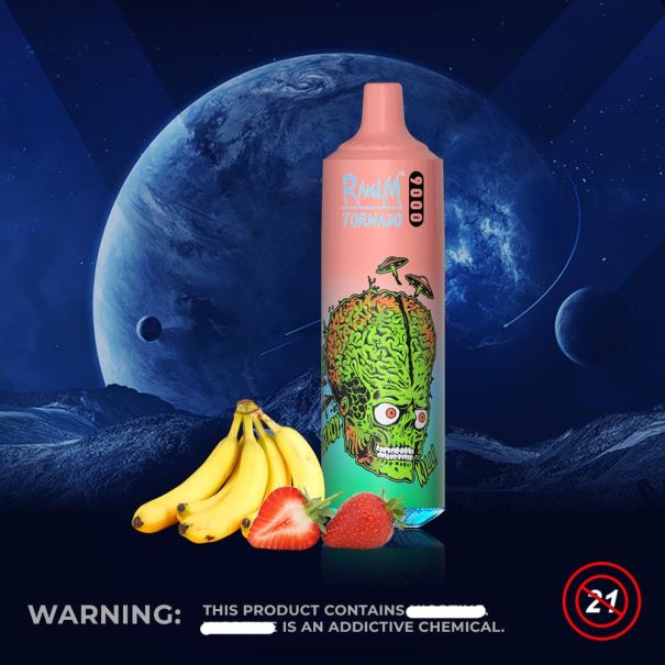 RandM Tornado 9000 vape pod-apparaat 1pc versie 1 aardbei banaan - RandM tornado prijs L0D2B134