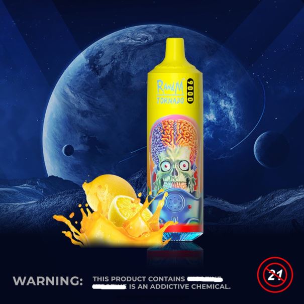 RandM Tornado 9000 vape pod-apparaat 1pc versie 2 Citroen limoen - RandM smaken L0D2B152