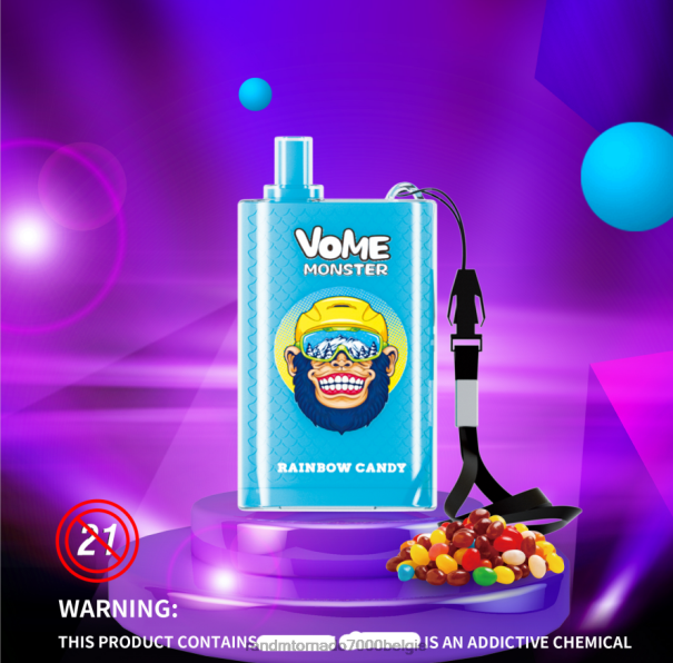 RandM Vome Monster 10000 luchtstroomregeling vape pod-apparaat 1 st weelderig ijs - RandM tornado Belgium L0D2B277