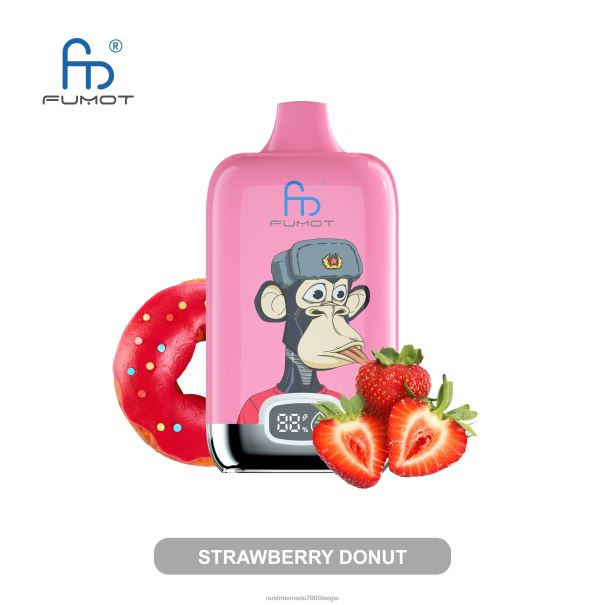 Fumot Original RandM Digital Box 12000 batterij en vloeistofdisplay vape-apparaat aardbei donut - RandM tornado prijs L0D2B14