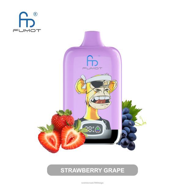 Fumot Original RandM Digital Box 12000 batterij en vloeistofdisplay vape-apparaat aardbei druif - RandM tornado vape smaken L0D2B15