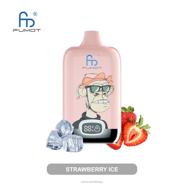 Fumot Original RandM Digital Box 12000 batterij en vloeistofdisplay vape-apparaat aardbeien ijs - tornado vape kopen L0D2B9