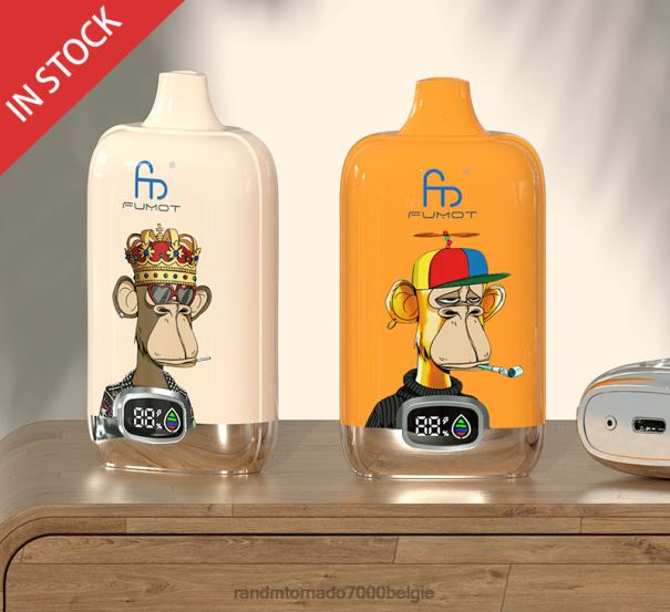 Fumot Original RandM Digital Box 12000 batterij en vloeistofdisplay vape-apparaat aardbeien ijs - tornado vape kopen L0D2B9