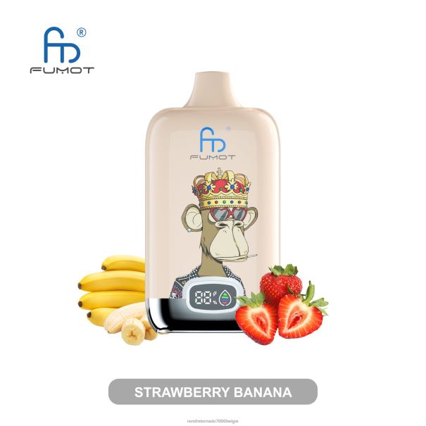 Fumot Original RandM Digital Box 12000 batterij en vloeistofdisplay vape-apparaat aardbeien ijs - tornado vape kopen L0D2B9