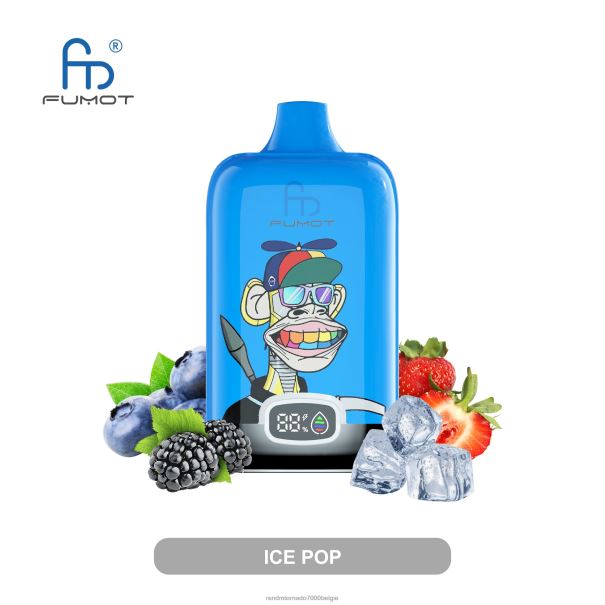Fumot Original RandM Digital Box 12000 batterij en vloeistofdisplay vape-apparaat ijs pop - tornado vape België L0D2B10