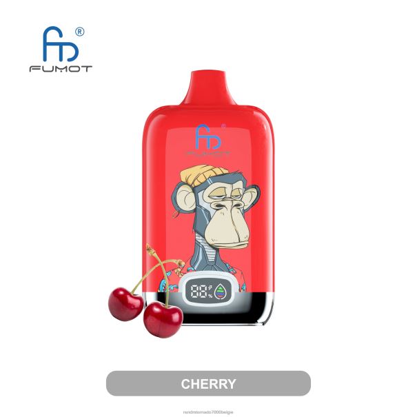 Fumot Original RandM Digital Box 12000 batterij en vloeistofdisplay vape-apparaat kers - RandM vape België L0D2B8