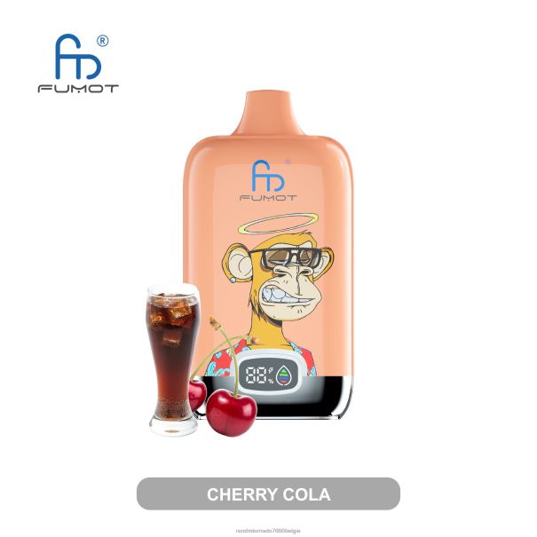 Fumot Original RandM Digital Box 12000 batterij en vloeistofdisplay vape-apparaat kersen cola - RandM vape 9000 Belgie L0D2B16