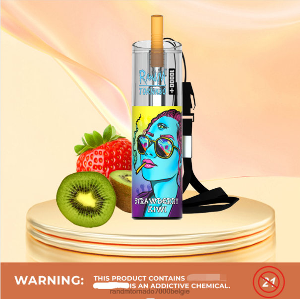RandM Tornado 10000 plus luchtstroomregeling vape-apparaat 1 st aardbei-kiwi - RandM vapes bestellen L0D2B81