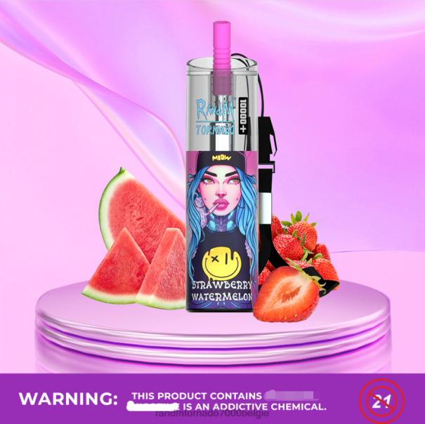RandM Tornado 10000 plus luchtstroomregeling vape-apparaat 1 st aardbei watermeloen - tornado vape kopen L0D2B79