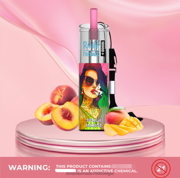 RandM Tornado 10000 plus luchtstroomregeling vape-apparaat 1 st perzik-mango - RandM tornado vape smaken L0D2B85