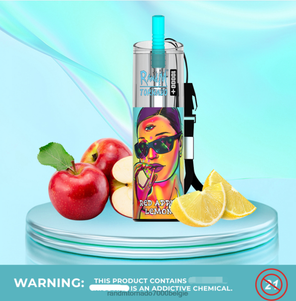 RandM Tornado 10000 plus luchtstroomregeling vape-apparaat 1 st roze limonade - RandM tornado Belgium L0D2B77
