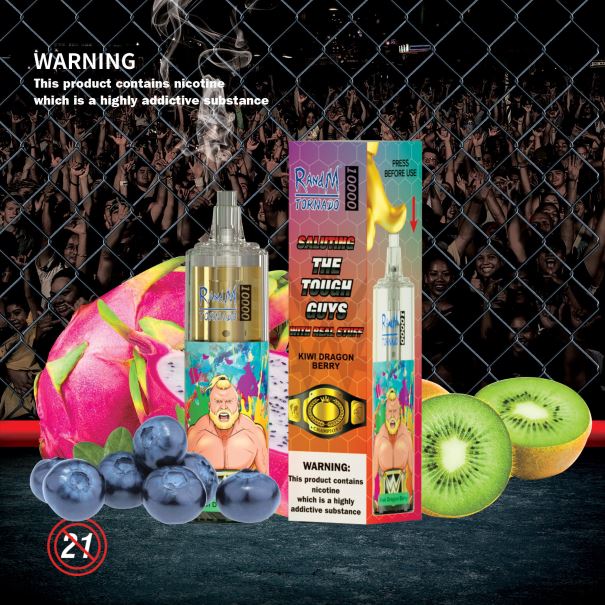 RandM Tornado 10000 luchtstroomregeling vape-apparaat 1 st Kiwi-drakenbes - RandM vape Antwerpen L0D2B123