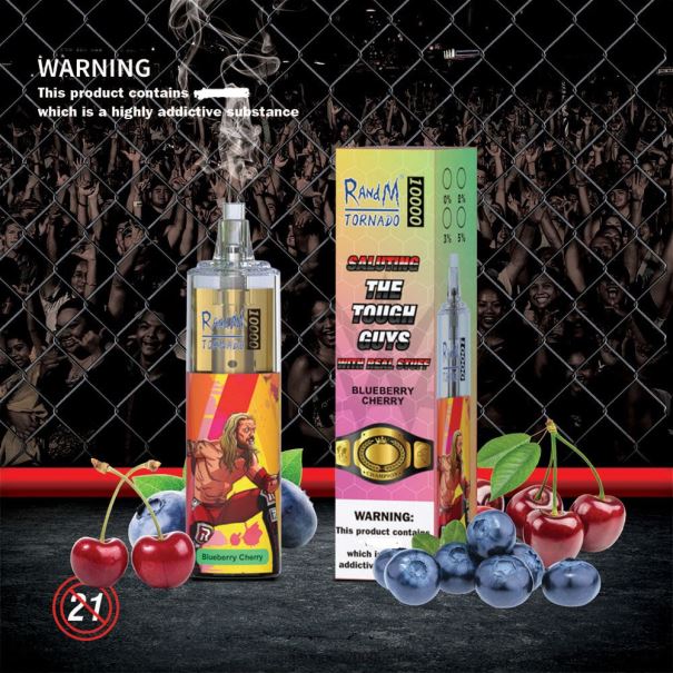 RandM Tornado 10000 luchtstroomregeling vape-apparaat 1 st bosbessen kers - RandM vape Antwerpen L0D2B103