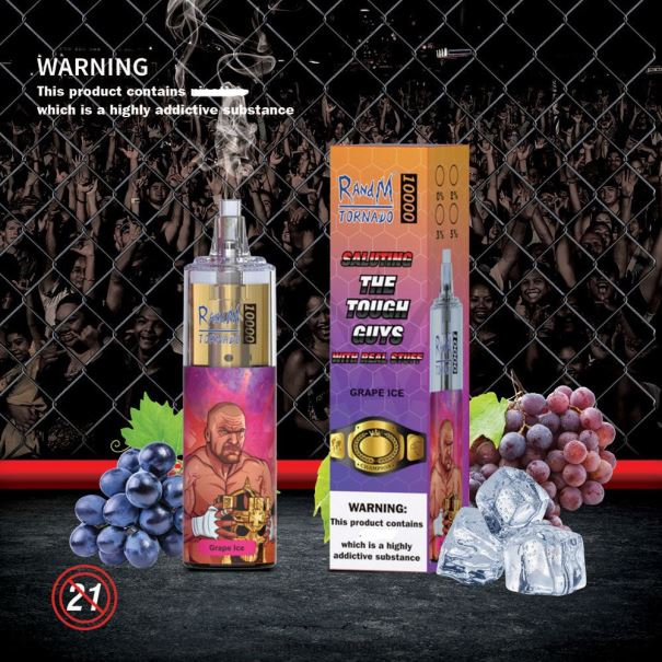 RandM Tornado 10000 luchtstroomregeling vape-apparaat 1 st druiven ijs - tornado vape kopen L0D2B109