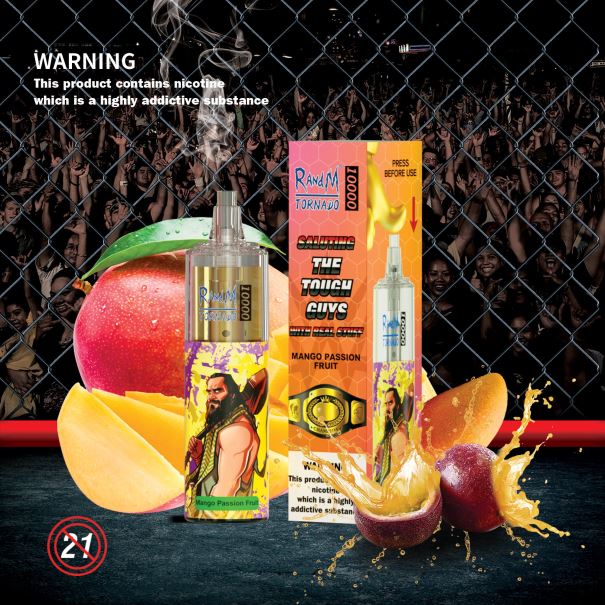 RandM Tornado 10000 luchtstroomregeling vape-apparaat 1 st mango-passievrucht - RandM tornado Belgium L0D2B117