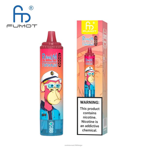 Fumot RandM Tornado 15000 vape-apparaat met batterij en ejuice-display versie 1 druiven ijs - RandM tornado Belgium L0D2B27