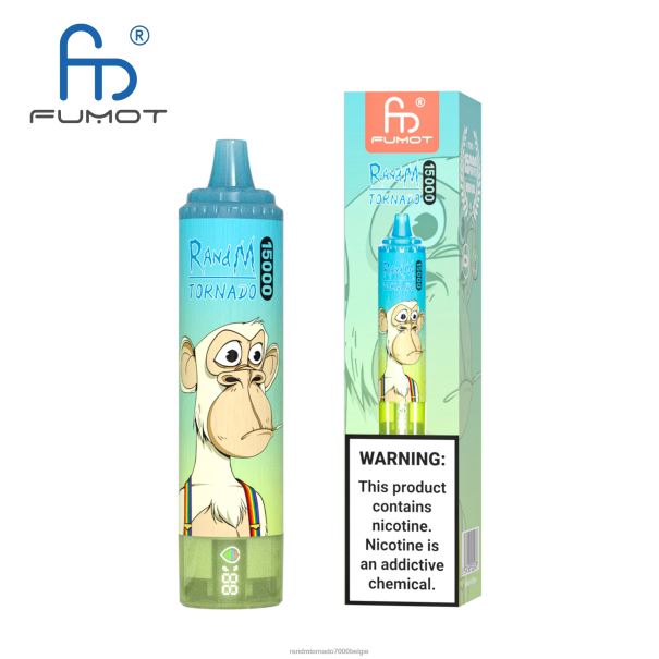 Fumot RandM Tornado 15000 vape-apparaat met batterij en ejuice-display versie 1 druiven ijs - RandM tornado Belgium L0D2B27