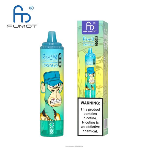 Fumot RandM Tornado 15000 vape-apparaat met batterij en ejuice-display versie 1 kers - RandM tornado prijs L0D2B24