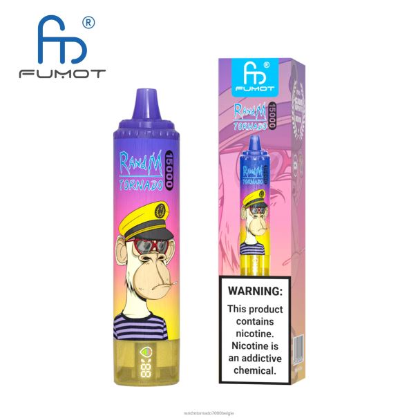 Fumot RandM Tornado 15000 vape-apparaat met batterij en ejuice-display versie 1 kers - RandM tornado prijs L0D2B24