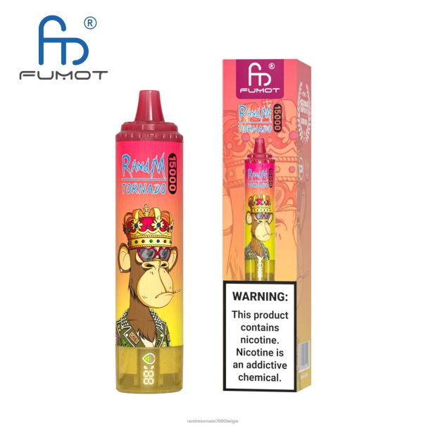 Fumot RandM Tornado 15000 vape-apparaat met batterij en ejuice-display versie 1 kers - RandM tornado prijs L0D2B24