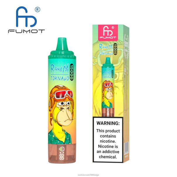 Fumot RandM Tornado 15000 vape-apparaat met batterij en ejuice-display versie 1 kers - RandM tornado prijs L0D2B24
