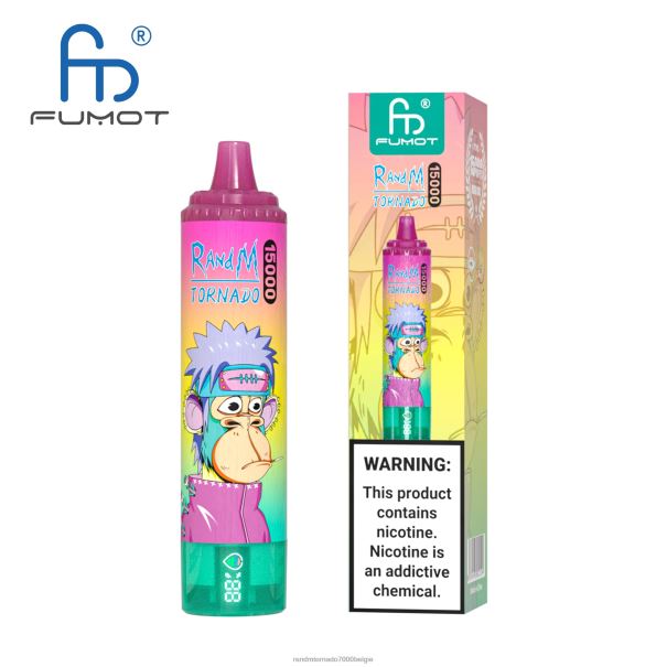 Fumot RandM Tornado 15000 vape-apparaat met batterij en ejuice-display versie 1 kers - RandM tornado prijs L0D2B24