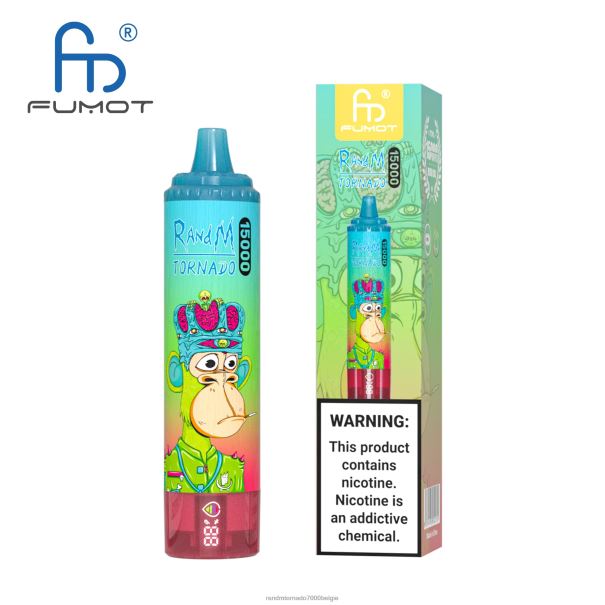 Fumot RandM Tornado 15000 vape-apparaat met batterij en ejuice-display versie 1 kers - RandM tornado prijs L0D2B24