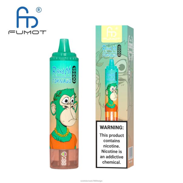 Fumot RandM Tornado 15000 vape-apparaat met batterij en ejuice-display versie 1 kers - RandM tornado prijs L0D2B24