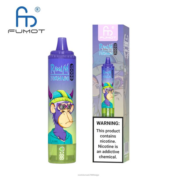 Fumot RandM Tornado 15000 vape-apparaat met batterij en ejuice-display versie 1 kers - RandM tornado prijs L0D2B24