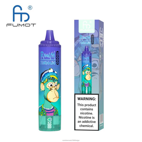 Fumot RandM Tornado 15000 vape-apparaat met batterij en ejuice-display versie 1 kers - RandM tornado prijs L0D2B24