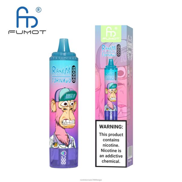 Fumot RandM Tornado 15000 vape-apparaat met batterij en ejuice-display versie 1 kers - RandM tornado prijs L0D2B24