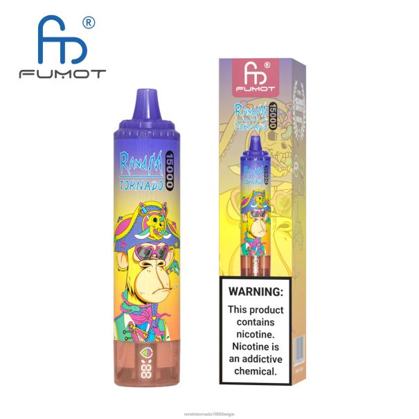 Fumot RandM Tornado 15000 vape-apparaat met batterij en ejuice-display versie 1 kers - RandM tornado prijs L0D2B24