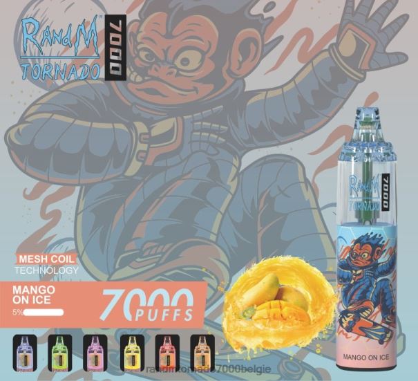 RandM Tornado 7000 vape-apparaat met luchtstroomregeling 1 st frisse munt - RandM tornado prijs L0D2B164