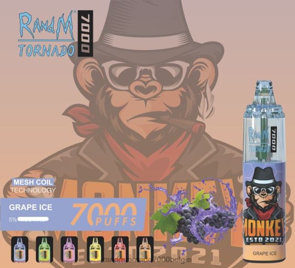 RandM Tornado 7000 vape-apparaat met luchtstroomregeling 1 st frisse munt - RandM tornado prijs L0D2B164