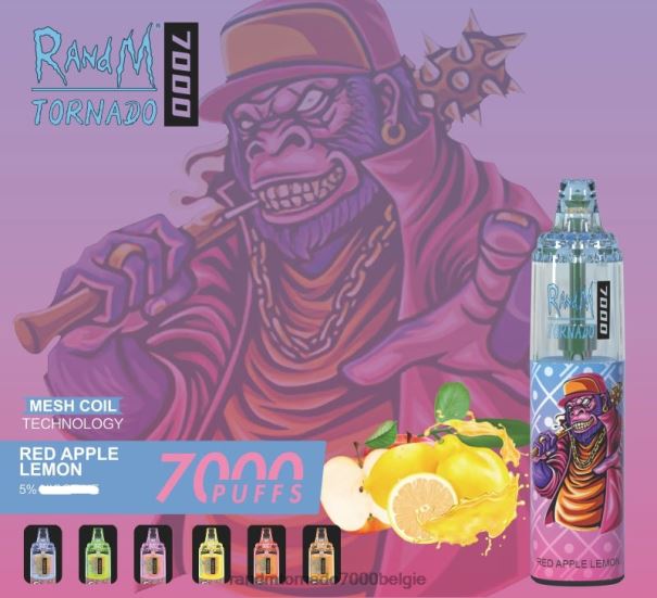 RandM Tornado 7000 vape-apparaat met luchtstroomregeling 1 st rode appel citroen - tornado vape kopen L0D2B179