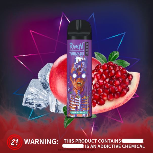 RandM Tornado 8000 vape-apparaat met luchtstroomregeling 1 st blauw razz-ijs - RandM tornado Belgium L0D2B237