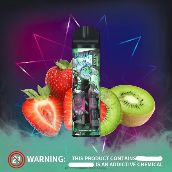 RandM Tornado 8000 vape-apparaat met luchtstroomregeling 1 st zure appel - tornado vape België L0D2B240