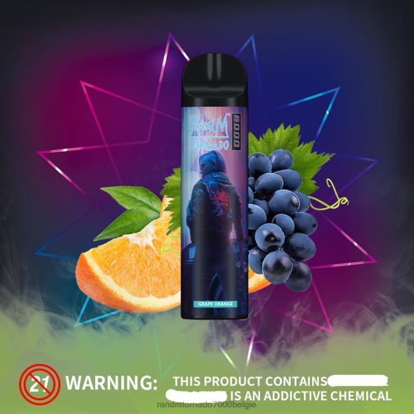 RandM Tornado 8000 vape-apparaat met luchtstroomregeling 1 st zure appel - tornado vape België L0D2B240
