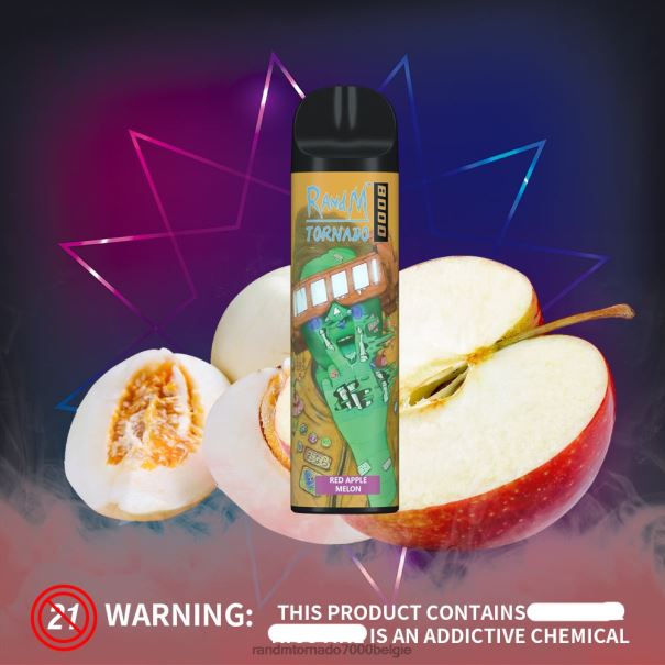 RandM Tornado 8000 vape-apparaat met luchtstroomregeling 1 st zure appel - tornado vape België L0D2B240